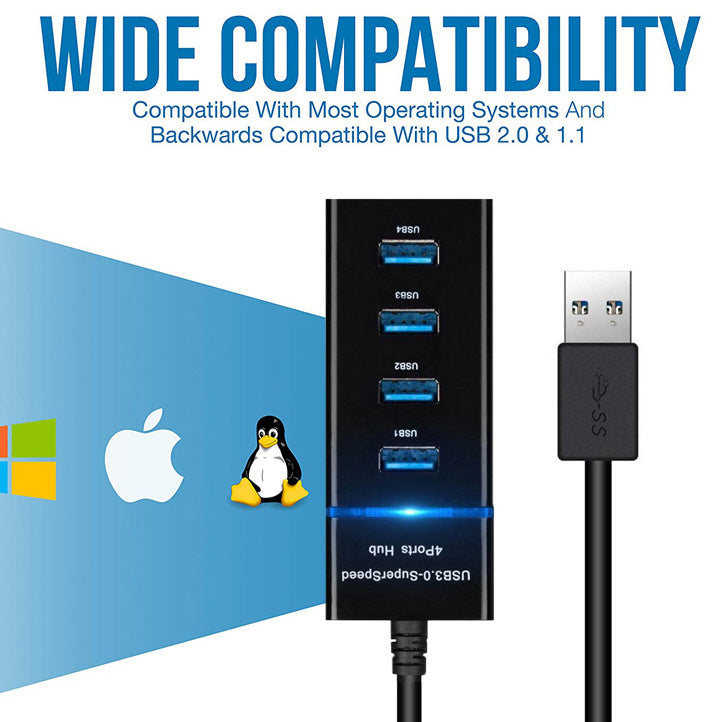 4 In 1 2.0 3.0 USB HUB Splitter