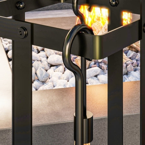 5-piece metal fireplace tool set