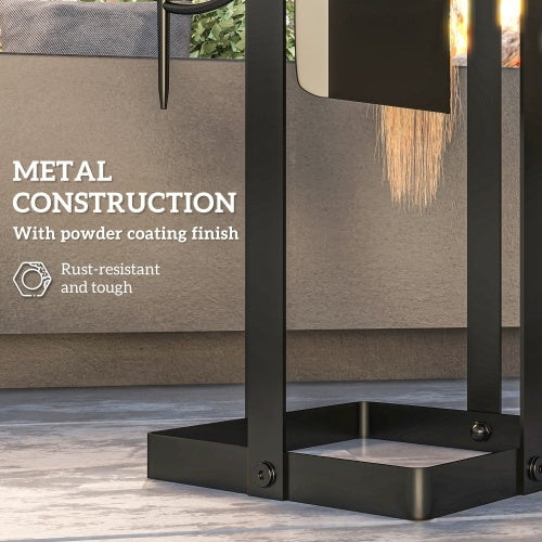 5-piece metal fireplace tool set