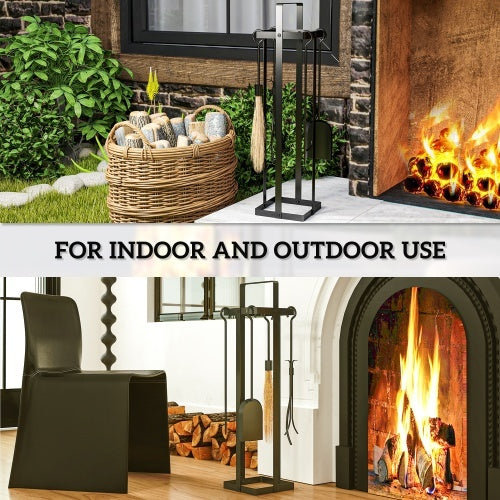 5-piece metal fireplace tool set